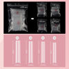 Picture of No C Curve Square Refill Nail Tips, 3XL Long Clear Straight Tapered Square Gel Nail Tips, 200Pcs（Fixed Size No. 3.4.5.6 With Bag）Half Cover Acrylic Nail Tips Coffin Nails Tips for Nail Art Salon