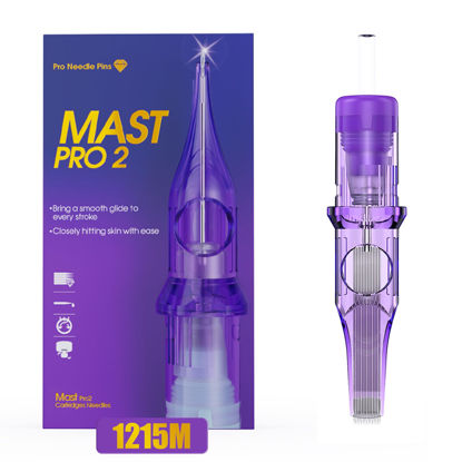 Picture of Mast Pro2 Tattoo Needles Cartridges, Pro Needles Pins for Super Aritsts, 20 Count, Disposable Magnum 1215M