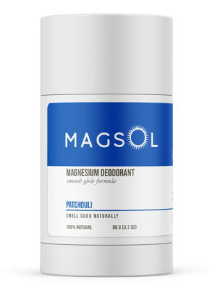 Picture of MAGSOL Natural Deodorant for Men & Women - Mens Deodorant with Magnesium - Perfect for Ultra Sensitive Skin, Aluminum Free Deodorant for Women, Baking Soda Free 3.2 oz (Patchouli)