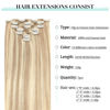 Picture of DOORES Hair Extensions Clip in Human Hair Balayage Dark Blonde Highlighted Bleach Blonde 120g 7pcs 18 Inch Clip in Human Hair Extensions Real Natural Hair Extensions Straight Thick Hair Extensions