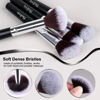 Picture of Makeup Brush Set, SOLVE 32 Pieces Professional Makeup Brushes Wooden Handle Cosmetics Brushes Foundation Concealer Powder Face Eye Make up Brushes Kit, Black