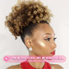 Picture of rosmile Afro Puff Drawstring Ponytail Extension for Black Women, Premium Ombre Brown T1B/27# 80gram Short Synthetic Afro Puff Ponytail for Natural Hair, Clip On Kinky Drawstring Curly Ponytail Bun