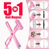 Picture of 11Pcs Cat Eye Gel Nail Polish Tools Set- Cat Eye Magnet for Nails and Magnetic Nail Polish, 5 in 1 Multifunction Nail Magnet 9Pcs Stripe Magnet Plates Magnet Pen for 3D Nail Art Nail Salon or DIY