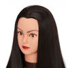 Picture of Hairingrid 26"-28" Mannequin Head Hair Styling Training Head Manikin Cosmetology Doll Head Synthetic Fiber Hair and Free Clamp Holder (Black-)