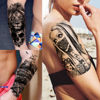 Picture of Bilizar 63 Sheets Tribal Wolf Lion Tiger Temporary Tattoos For Men Women Adults, Scary Halloween Skull Gangster Fake Tattoo Stickers Kids, Small 3D Realistic Tattoos Thigh Arm Neck Elephant Warrior