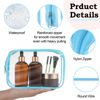 Picture of Weewooday 12 Pieces Clear Cosmetics Bag PVC Zippered Clear Toiletry Carry Pouch Cosmetic Makeup Bag Waterproof Makeup Vinyl Plastic Organizer Case for Vacation Bathroom(Blue,Medium)