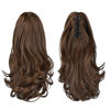 Picture of SOFEIYAN 13" Ponytail Extension Long Curly Ponytail Clip in Claw Hair Extension Natural Looking Synthetic Hairpiece for Women, Medium Brown/Light Auburn Mixed
