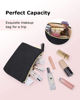 Picture of BAGSMART Small Cosmetic Bag, Elegant Roomy Makeup Bags,Great Gifts for Women,Travel Waterproof Toiletry Bag Accessories Organizer Gifts(Black-1pcs)