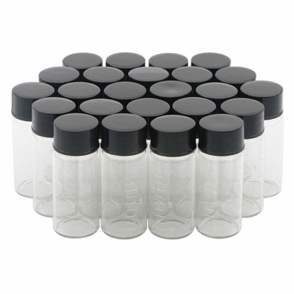 Picture of Kesell 10-Pack 10ml (0.338oz, 2.7dram) Premium10ml Borosilicate Glass Vials with Caps - Clear, Graduated - Ideal for Anointing Oil, Samples, Specimen