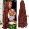 Picture of Layashow 36 Inch Soft Locs Crochet Hair Pre Looped 6 Packs Long Faux Locs Crochet Braids Goddess Locs Dreadlocs Synthetic Hair For Black Women (350#, 36 Inch(Pack of 6))