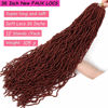 Picture of Layashow 36 Inch Soft Locs Crochet Hair Pre Looped 6 Packs Long Faux Locs Crochet Braids Goddess Locs Dreadlocs Synthetic Hair For Black Women (350#, 36 Inch(Pack of 6))