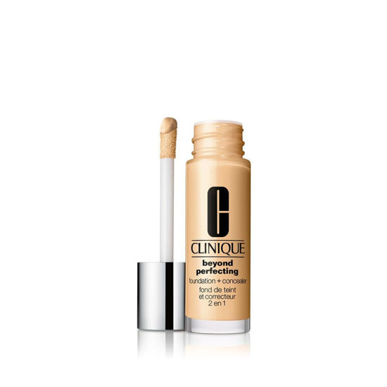 Picture of Clinique Beyond Perfecting Liquid Lightweight Full Coverage Foundation + Concealer For Dry Combination to Oily Skin Types, Meringue, 1 Fl Oz