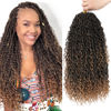 Picture of 8 Packs Goddess Faux Locs Crochet Hair for Black Women, Long Goddess Locs Crochet Hair, Boho Style Locs, River Locs Crochet Hair with Curly Ends (22Inch, T27#, 8Packs)