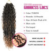 Picture of 8 Packs Goddess Faux Locs Crochet Hair for Black Women, Long Goddess Locs Crochet Hair, Boho Style Locs, River Locs Crochet Hair with Curly Ends (22Inch, T27#, 8Packs)
