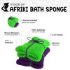 Picture of AFRIKI African Net Sponge Exfoliating Washcloth, 2 Pieces African Exfoliating Sponge, Real, Authentic, Black Owned Bath Sponge, Back Scrubber, Dead Skin Remover
