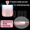 Picture of NOVO OVO Ombre French Tip Press on Toe Nail Tips, Sharp Square Pre-Designed Soft Gel False Toenail Extension, BABY PINK Pre-applied Tip Primer & Base Coat, Full Cover Acrylic DIY x 15 Sizes 240 pcs