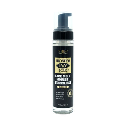 Picture of EBIN NEW YORK Wonder Lace Bond Melt Mousse 8.5oz/250ml- Extreme Firm Hold (Supreme) | Biotin + Castor Oil | No Residue, Long Lasting Formula with Protecting Edges, Gives Undetectable and Natural Look