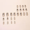 Picture of RUOKEXIN Medium Press on Nails Square Fake Nails Gold Glitter False Nails with Designs Medium Square Glue on Nails Sparkly Artificial Nails Cute Stick on Nails for Women 24Pcs