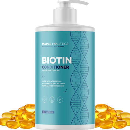 Picture of Volumizing Biotin Conditioner for Thinning Hair - Volumizing Conditioner for Fine Thin & Weak Hair - Sulfate Paraben & Silicone Free Hair Conditioner Nourishing Plant Proteins & B Vitamins (25 Fl Oz)