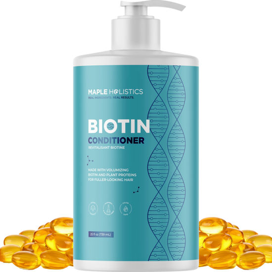Picture of Volumizing Biotin Conditioner for Thinning Hair - Volumizing Conditioner for Fine Thin & Weak Hair - Sulfate Paraben & Silicone Free Hair Conditioner Nourishing Plant Proteins & B Vitamins (25 Fl Oz)