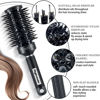 Picture of STYLEMATE Round Brush, Nano Thermal Ceramic & Ionic Tech Round Barrel Hair Brush with Boar Bristles, Roller Brush for Blow Drying, 4 Free Clips (Black, 2.4 Inch, Barrel 1.3 inch, 32mm)