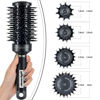 Picture of STYLEMATE Round Brush, Nano Thermal Ceramic & Ionic Tech Round Barrel Hair Brush with Boar Bristles, Roller Brush for Blow Drying, 4 Free Clips (Black, 2.4 Inch, Barrel 1.3 inch, 32mm)