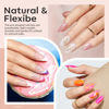 Picture of modelones Gel X Nail Kit, Short Almond Gel x Nail Tips, 9-in-One Nail Glue with Portable U V Nail Lamp, 216Pcs 12Sizes Press On Acrylic False Nails Tip Nail Extension DIY Nails Art Gift for Women