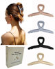 Picture of Nalodu 4.3 Inch Hair Claw Clips Large No Slip Big Matte Jaw Butterfly Clip for Thin Fine Thick Hair Women, 4 Pack