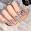 Picture of RARJSM Reflective Glitter Gel Polish,Flash Dimond Nude Brown Nail Polish Winter Colors Sparkly Shiny Nail Art UV LED Curing Need Nail Gel for Manicure DIY and Salon 7.5ML