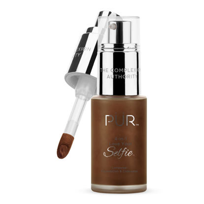 Picture of PÜR MINERALS 4-in-1 Love Your Selfie Longwear Foundation & Concealer, Full Coverage Liquid Foundation, Hydrating Formula, Cruelty Free