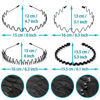Picture of KELUBATU Metal Headband for Men, Unisex Black Wavy Spring Hair Band, Zig Zag Hair Dand, Fashion Elastic Hair Accessories, Multipack Options Available（8pcs）