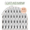 Picture of 10D Lash Clusters, Individual Lashes, 240 Pcs Individual Lash Extensions, Volume Soft Lightweight Reusable DIY Eyelash Extensions, Thickness 0.07mm C Curl False Eyelashes 12/13/14/15/16mm
