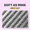 Picture of WONSIS Individual Lashes, Lash Clusters, 280 Pcs 40D Individual Lash Extensions, Natural Soft Lightweight Reusable, Thickness 0.07mm C Curl False Eyelashes 8/9/10/11/12/13/14/15/16mm (40D 8-16mm)