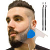 Picture of Aberlite ClearShaper 2.0 - Beard Shaper Kit w/Two Barber Pencils - Premium Shaping Tool - 100% Clear | Many Styles - The Ultimate Beard/Hair Lineup (US Patent) - Beard Stencil Guide Template Outliner