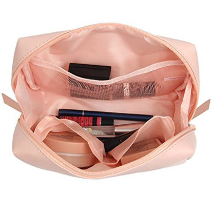 Picture of Makeup Bag Large Cosmetic Bags for Women Girls Zipper Pouch for Purse large Traveling Toiletry Organizer Waterproof Pink Cute