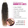 Picture of 8 Packs Goddess Faux Locs Crochet Hair for Black Women, Goddess Locs Crochet Hair, Boho Style Locs, River Locs Crochet Hair with Curly Ends (18Inch, T27#, 8Packs)