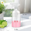 Picture of Rionisor Glass Spray Bottles with Silicone Sleeve Protection, Empty 16 oz Refillable Containers, Reusable Spray Bottles with Adjustable Nozzle for Hair, Cleaning Solutions, 3 Pack Pink