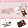 Picture of YOOLIFE Personalized Gifts - Travel Makeup Bag Cute Makeup Bag Make Up Bag Monogram Makeup Bag Travel Toiletry Bag Best Friend Birthday Gifts Bridesmaid Wedding Gifts for Women Her Girls Letter J