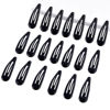 Picture of Cptots 20 PCS Metal Snap Hair Clips Water Drop No Slip Hair Barrettes for Women Small Hair Clips For Thick And Thin Fine Hair,Black,1.97 x 0.5 In.