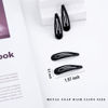 Picture of Cptots 20 PCS Metal Snap Hair Clips Water Drop No Slip Hair Barrettes for Women Small Hair Clips For Thick And Thin Fine Hair,Black,1.97 x 0.5 In.