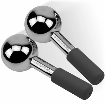 Picture of Ice Globes for Facials | Unbreakable Steel Cooling Roller | Cryo Sticks for Face | Massager for Face Neck & Eyes | Skin Care for Dark Circles, Puffiness, Wrinkles, Collagen Production (BLACK)