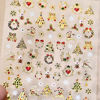 Picture of 5D Embossed Christmas Nail Stickers for Nail Art Gold Xmas Tree Nail Art Stickers Elk Snowflake Nail Decals Self-Adhesive Garland Nail Art Decals for Women Nail Supplies Art Design Accessories