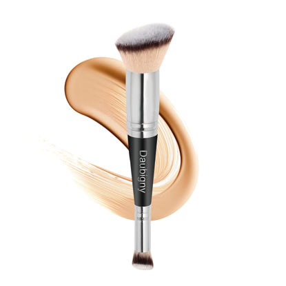 Picture of Makeup Brushes Daubigny Makeup BrushDual-ended Angled Foundation Brush Concealer Brush Perfect for Any Look Premium Luxe Hair Rounded Taperd Flawless Brush Ideal for Liquid, Cream, Powder,Blending,