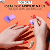 Picture of Mini Nail Buffer Block File 100/180 Grit Sponge Buffing Sanding Blocks Manicure Tools 50Pcs (Purple)