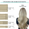 Picture of DOORES Hair Extensions Clip in Human Hair, Ash Blonde Highlighted Platinum Blonde 150g 9pcs 20 Inch, Remy Human Hair Extensions Clip in Straight Natural Hair Clip in Extensions