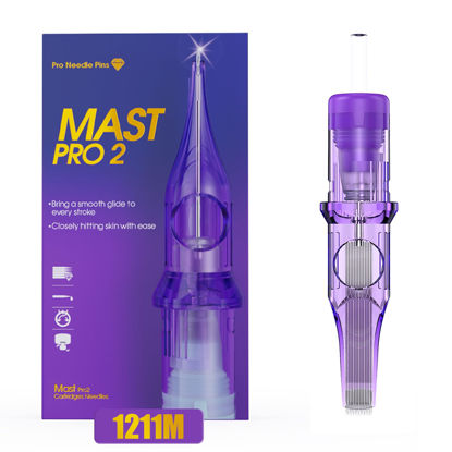 Picture of Mast Pro2 Tattoo Needles Cartridges, Pro Needles Pins for Super Aritsts, 20 Count, Disposable Magnum 1211M