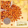Picture of 2500PCS 5mm Resin Rhinestones in Bulk (Orange), Bedazzling Flatback Crystals for Crafts DIY Nail Decoration, Gems Charms for Tumbler Shoes Clothing Fabric with Pickup Pen and Tweezers