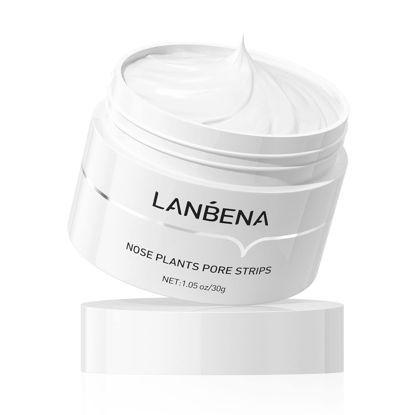 Picture of LANBENA Blackhead Remover, Nose Pore Strips for Blackheads, Black Head Remover Mask for Face, Puntos Negros, 30g+60pcs paper