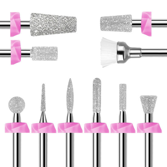 Picture of Makartt Nail Drill Bits:10Pcs Dimond Sanding Bit Sets for Nail Drill E-File,Upgraded Cuticle Cleaner Nail Bit Kit Tool Bits for Acrylic Nail Art Tools Nails Manicure Nail Prep,Nail Salon Home DIY Use