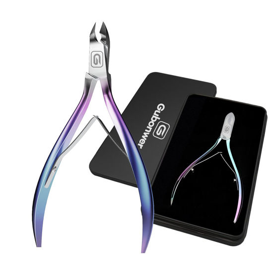 Picture of Cuticle Trimmer 3/4 Jaw Extremely Sharp Cuticle Nippers Scissors Stainless Steel Clippers Cutter Remover Pedicure Manicure Nail Tool, cuticle pusher, nail cuticle trimmer professional cuticle cutter
